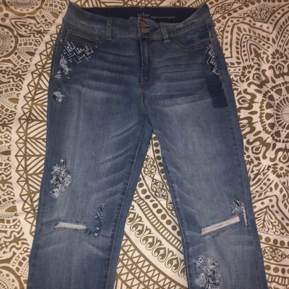 Soho Denim - High Rise Stitched Jeggings